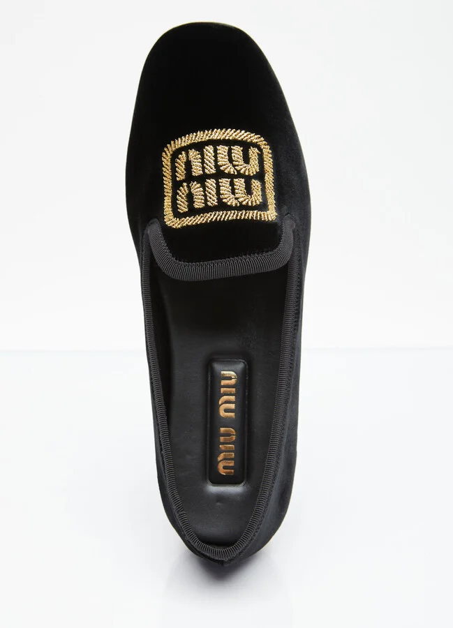 Miu Miu Velvet Slipper Loafers - Woman Flats Brown Eu - 40 - Image 7