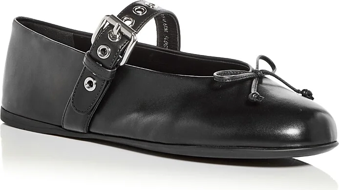 Miu Miu Women's Buckle Ballet Flats