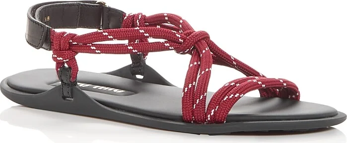 Miu Miu Women's Nastro Rope Sandals