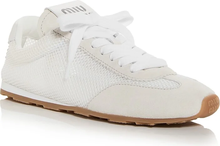 Miu Miu Women's Plume Logo Sneakers