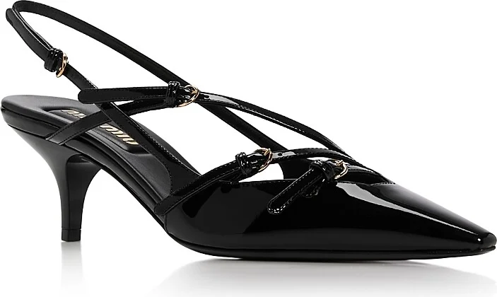 Miu Miu Women's Pointed Toe Slingback Sandals
