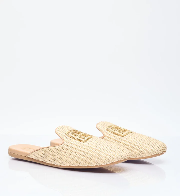 Miu Miu Woven Logo Mules - Woman Mules Beige Eu - 36 - Image 3