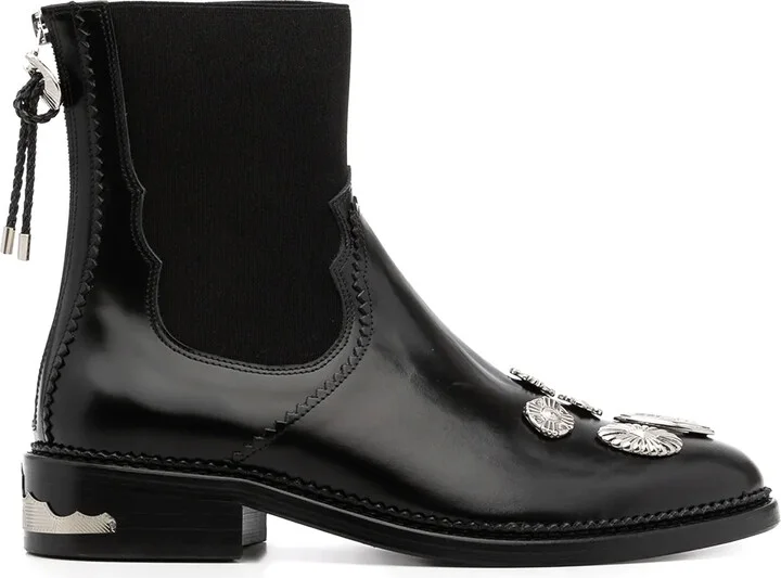 mix-badge Chelsea boots