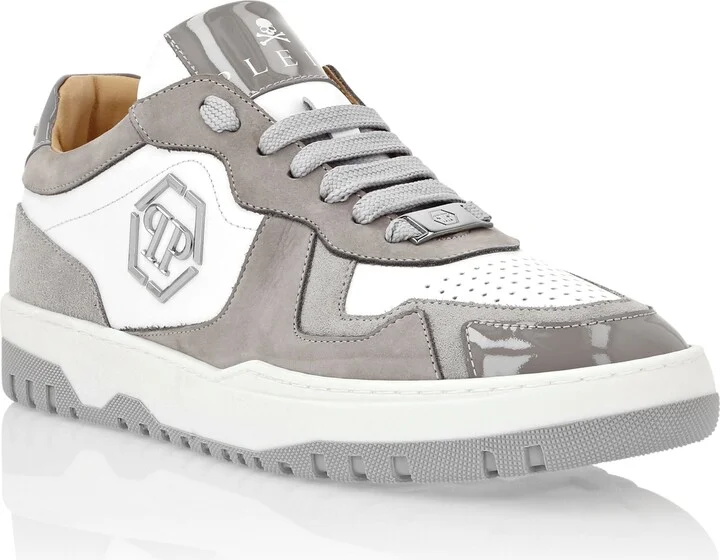 Mix Leather Lo-Top Sneakers