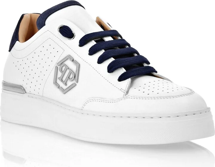 Mix Leather Lo-Top Sneakers