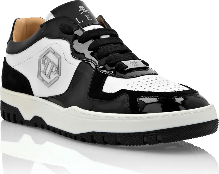 Mix Leather Lo-Top Sneakers