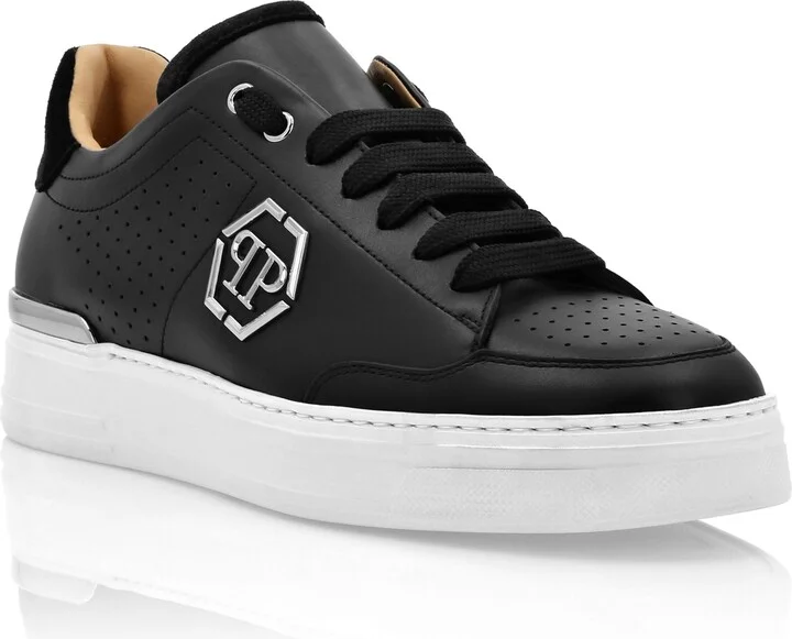 Mix Leather Lo-Top Sneakers