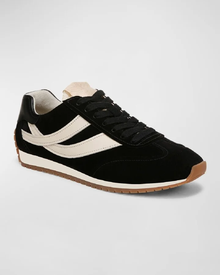 Mix Leather Trainer Sneakers - Image 2