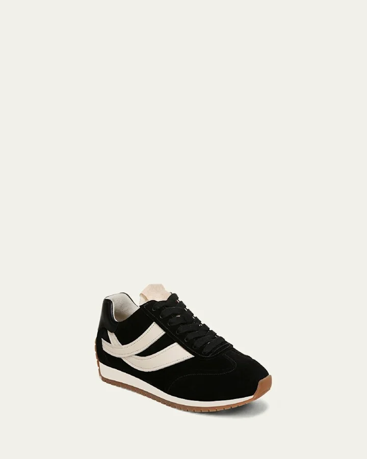 Mix Leather Trainer Sneakers - Image 2