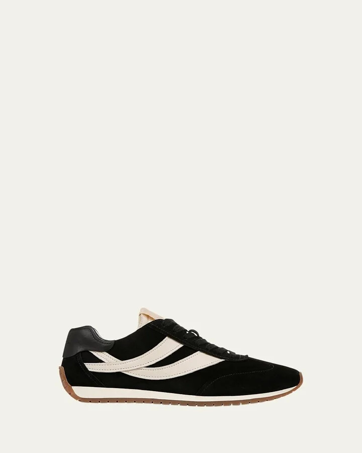 Mix Leather Trainer Sneakers