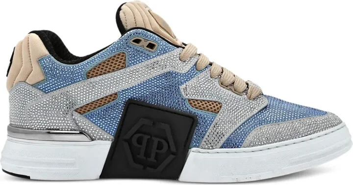 Mix logo-patch sneakers