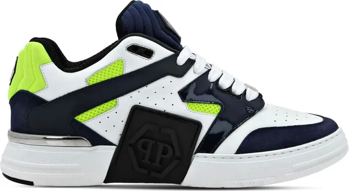 Mix logo-patch sneakers