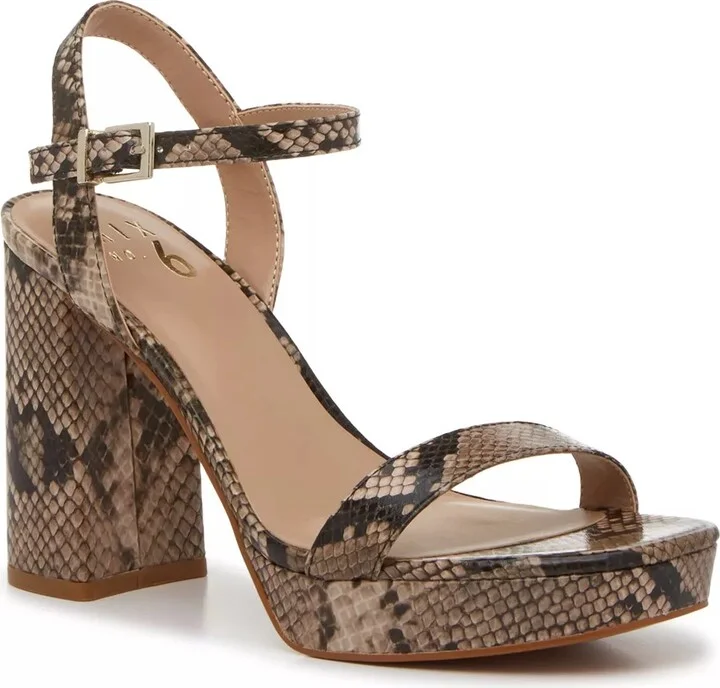 Taupe/Black Snake Print