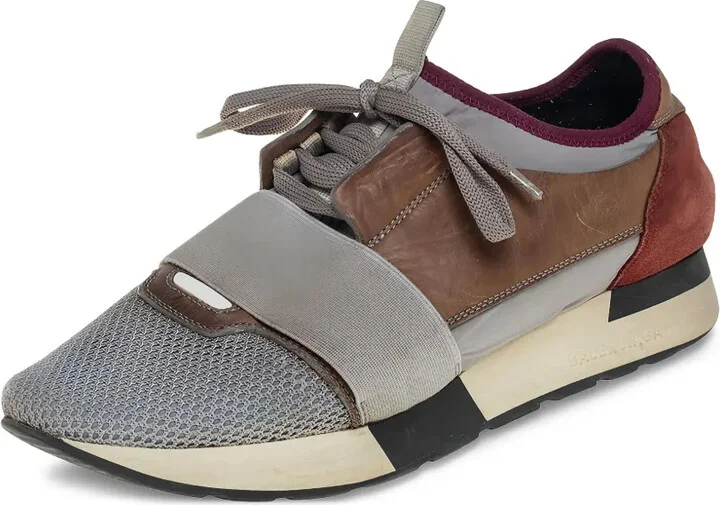 Mixed-Material Athletic Sneakers - Image 3