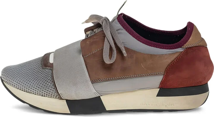 Mixed-Material Athletic Sneakers