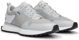 Mixed-material trainers with mesh details and branding- White Men's Sneakers size 6