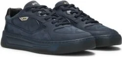 Mixed-material trainers with suede and leather- Dark Blue Men's Sneakers size 11
