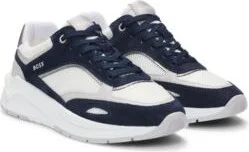 Mixed-material trainers with suede and mesh- White Women's Sneakers size 6
