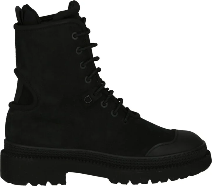 Mixed Media Combat Boots