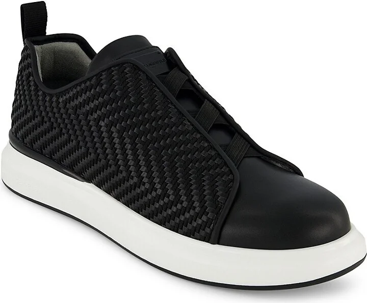 Mixed Media Laceless Sneakers - Image 2