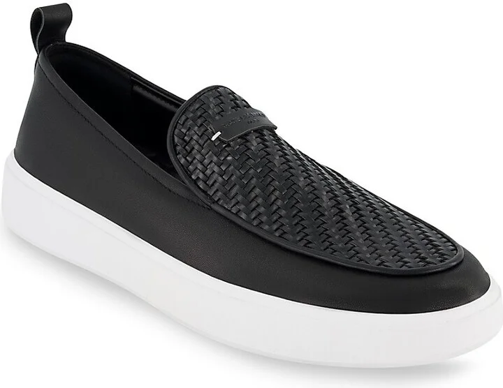 Mixed Media Logo Slip-On Sneakers - Image 2