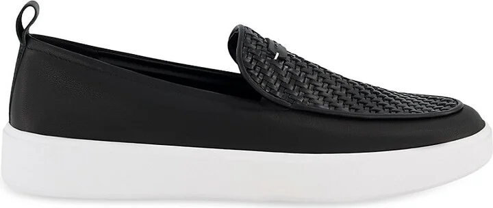 Mixed Media Logo Slip-On Sneakers