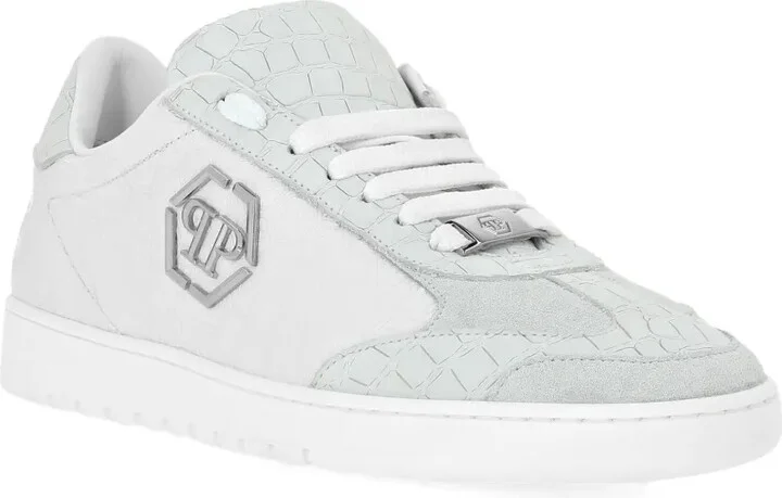 Mixed Monogram crocodile-effect sneakers - Image 2