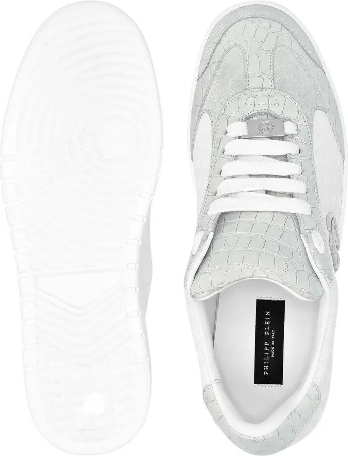 Mixed Monogram crocodile-effect sneakers - Image 3