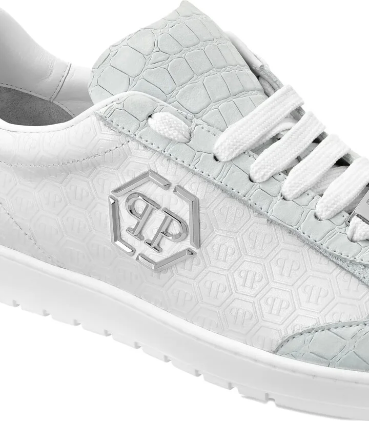 Mixed Monogram crocodile-effect sneakers - Image 4