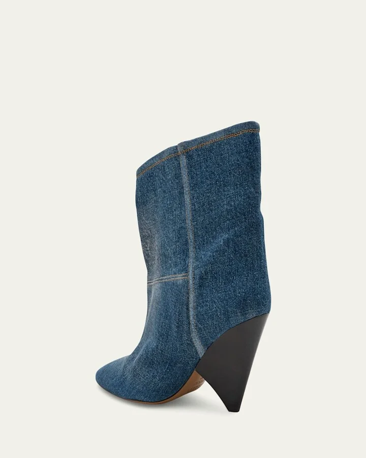 Miyako Denim Ankle Booties - Image 2