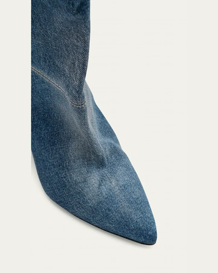 Miyako Denim Ankle Booties - Image 3