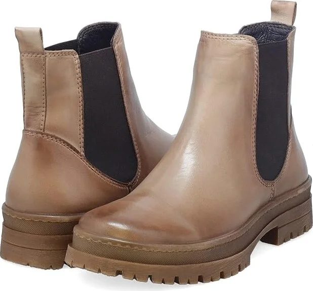 Miz Mooz Alessia Women's Boots Beige Antique Burnish : EU 39 (US Women's 8.5-9) B - Medium, Leather
