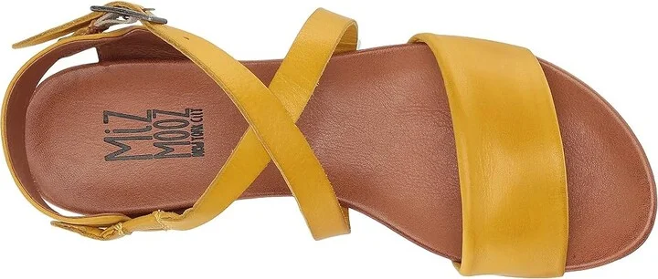 Miz Mooz Aster Women's Sandals Yellow : 7 B - Medium, Leather - Image 3