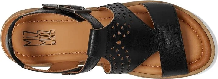Miz Mooz Chessy Women's Wedge Shoes Black : EU 37 (US Women's 6.5-7) B - Medium, Leather - Image 2