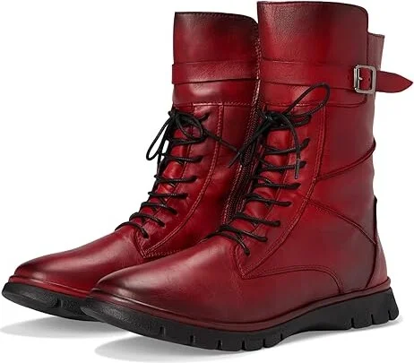 Miz Mooz Deklan Women's Boots Red Antique : EU 40 (US Women's 9-9.5) B - Medium, Leather