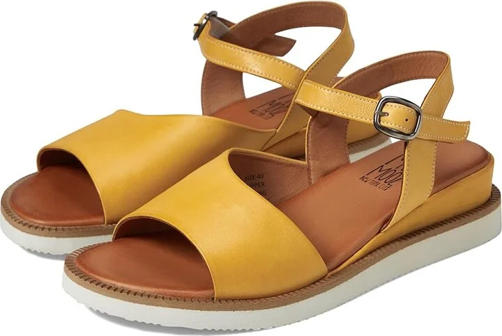Miz Mooz Elias Women's Sandals Ochre : EU 40 (US Women's 9-9.5) B - Medium, Leather