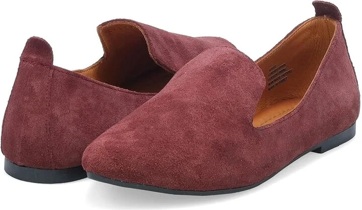 Miz Mooz Gisele Women's Flat Shoes Wine : EU 36 (US Women's 5.5-6) B - Medium, Leather/Suede