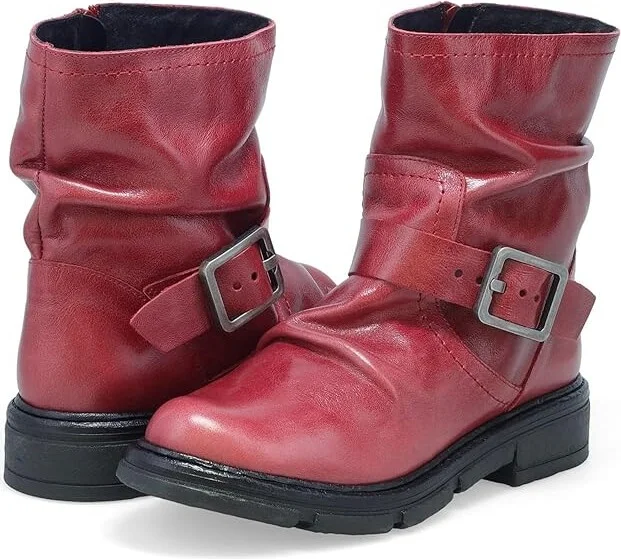 Miz Mooz Holdyn Women's Boots Cranberry : EU 39 (US Women's 8.5-9) B - Medium, Leather/Rubber