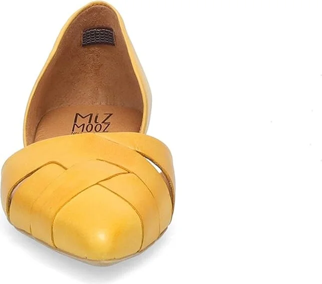 Miz Mooz Jade Women's Flat Shoes Jade Ochre : EU 42 (US Women's 10.5-11) B - Medium, Leather/Rubber - Image 4