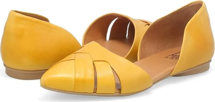 Miz Mooz Jade Women's Flat Shoes Jade Ochre : EU 42 (US Women's 10.5-11) B - Medium, Leather/Rubber
