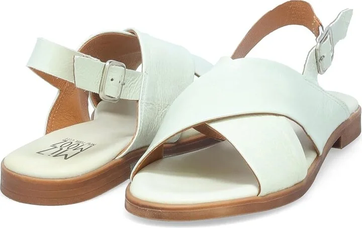 Miz Mooz Leticia Women's Sandals White Patent : EU 36 (US Women's 5.5-6) B - Medium, Leather