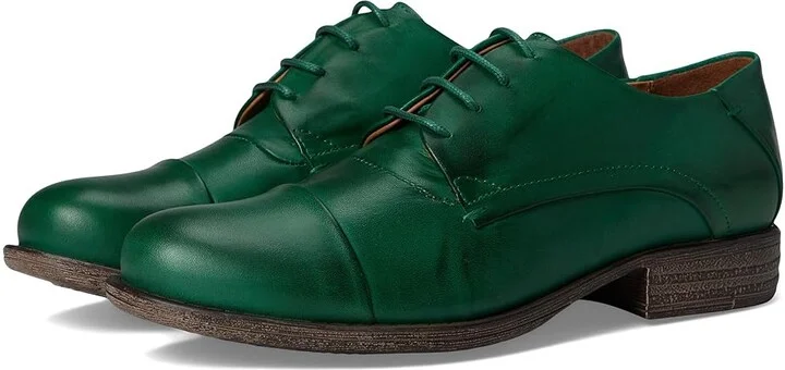 Miz Mooz Letty Women's Lace up casual Shoes Emerald : EU 36.5 (US Women's 6.5) B - Medium, Leather