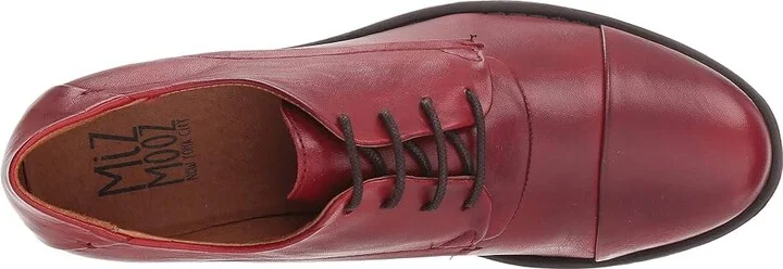 Miz Mooz Letty Women's Lace up casual Shoes Red : EU 40 (US Women's 9.5) B - Medium, Leather - Image 3