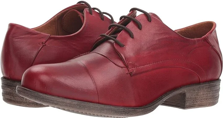 Miz Mooz Letty Women's Lace up casual Shoes Red : EU 40 (US Women's 9.5) B - Medium, Leather