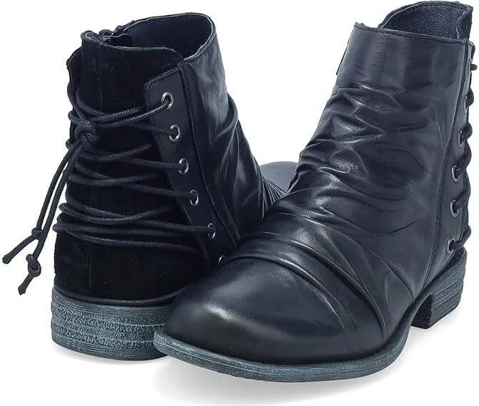 Miz Mooz Libretto Women's Boots Black : EU 38 (US Women's 8) B - Medium, Leather/Rubber