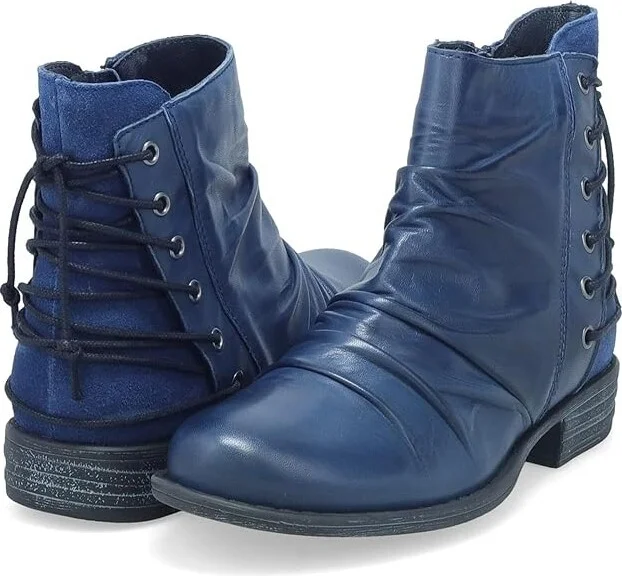 Miz Mooz Libretto Women's Boots Denim : EU 37 (US Women's 7) B - Medium, Leather/Rubber