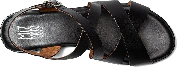 Miz Mooz Lilium Women's Wedge Shoes Black : EU 40 (US Women's 9-9.5) B - Medium, Leather - Image 2