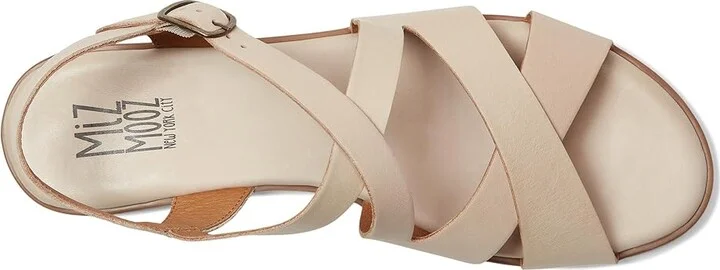 Miz Mooz Lilium Women's Wedge Shoes Cream : EU 38 (US Women's 7.5-8) B - Medium, Leather - Image 2