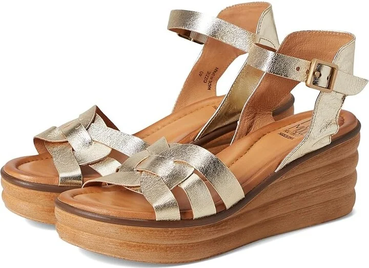 Miz Mooz Ozzie Women's Wedge Shoes Champagne : EU 41 (US Women's 9.5-10) B - Medium, Leather/Rubber