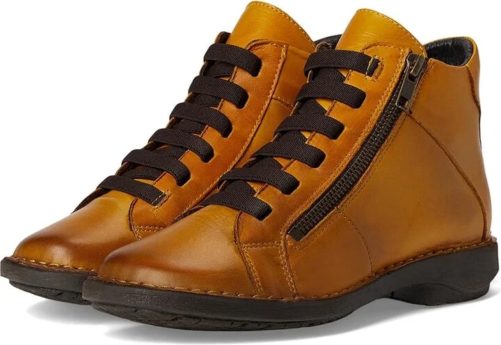 Miz Mooz Preslee Women's Boots Ochre Antique Burnish : EU 40 (US Women's 9-9.5) B - Medium, Leather